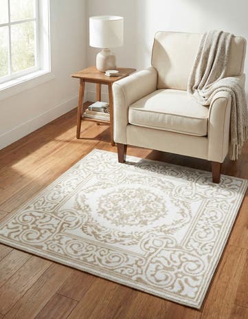 Snow White Hermitage Square Rug