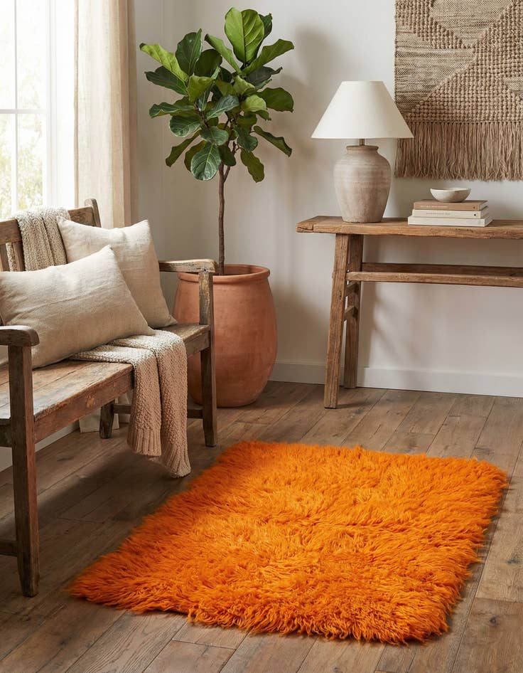 Detail image of 2' 1 x 3' Hand Knotted Moroccan Wool Rug