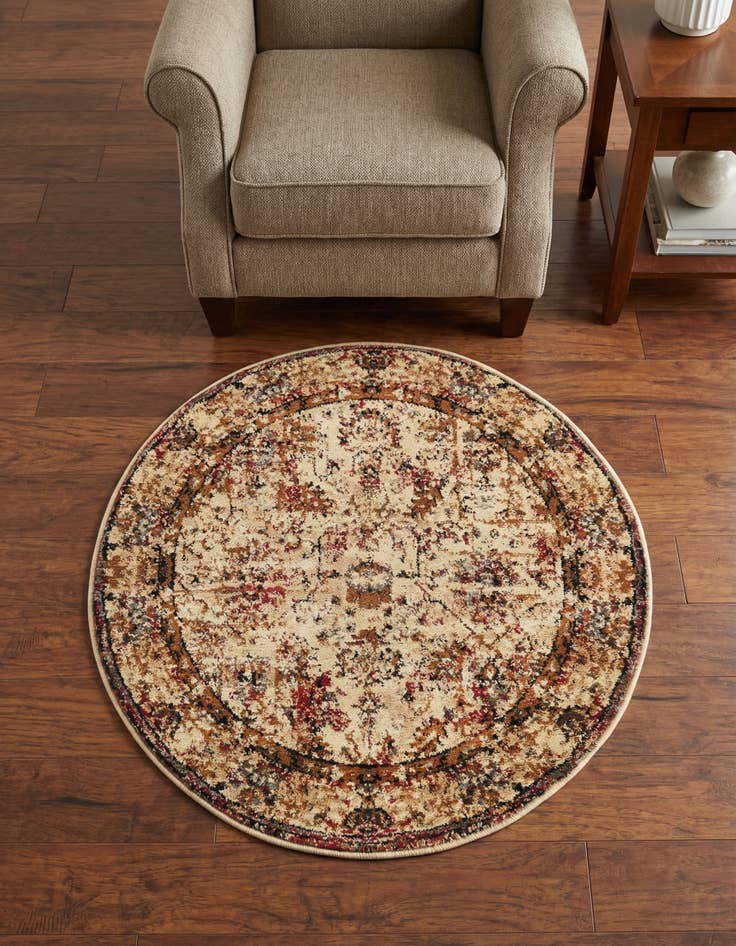 Detail image of 3' x 3' Saturn Round Rug