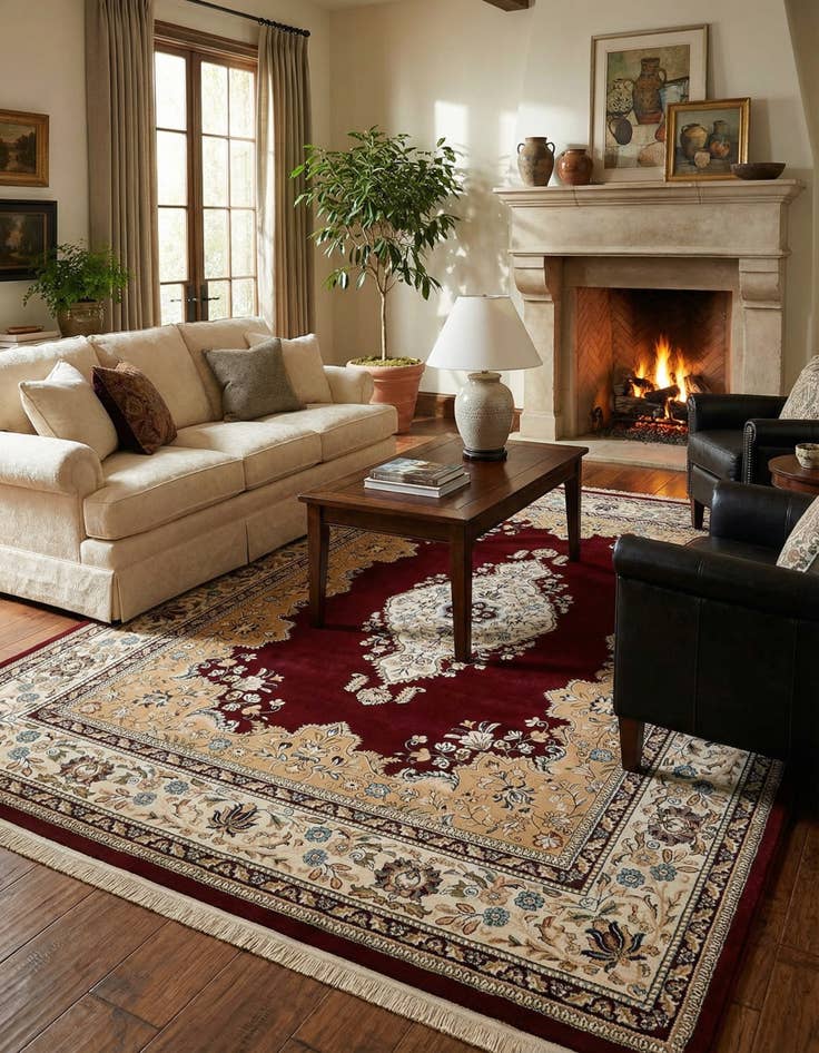 Detail image of 7' 10 x 10' Nain Design Rug