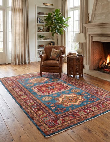 3' 10 x 5' 7 Hand Knotted Kazak Rug