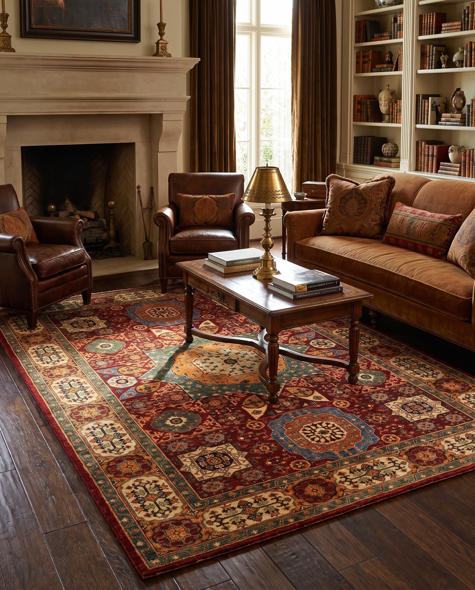 6' 2 x 8' 6 Hand Knotted Mamluk Ziegler Rug