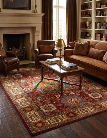 6' 2 x 8' 6 Hand Knotted Mamluk Ziegler Rug