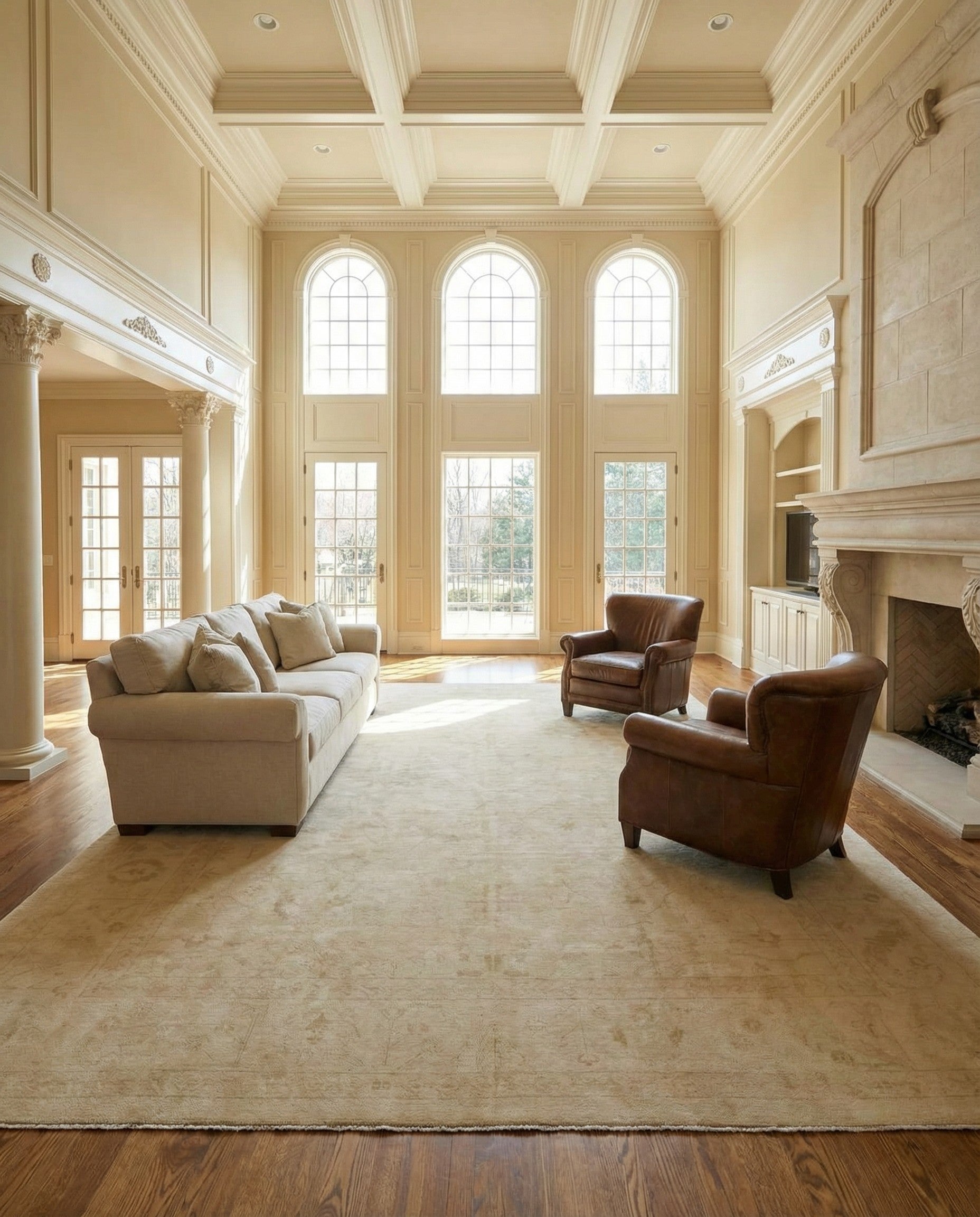 10' 5 x 13' 9 Hand Knotted Oushak Wool Rug