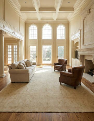 10' 5 x 13' 9 Hand Knotted Oushak Wool Rug