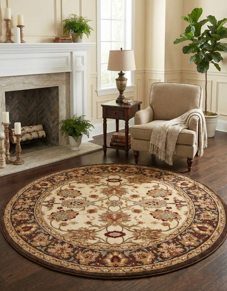 Detail image of 6' x 6' Classic Agra Round Rug