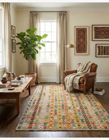 5' 10 x 8' 2 Hand Knotted Balouch Wool Rug