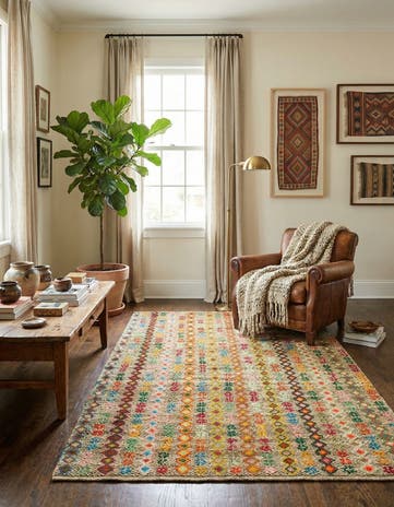 5' 10 x 8' 2 Hand Knotted Balouch Wool Rug