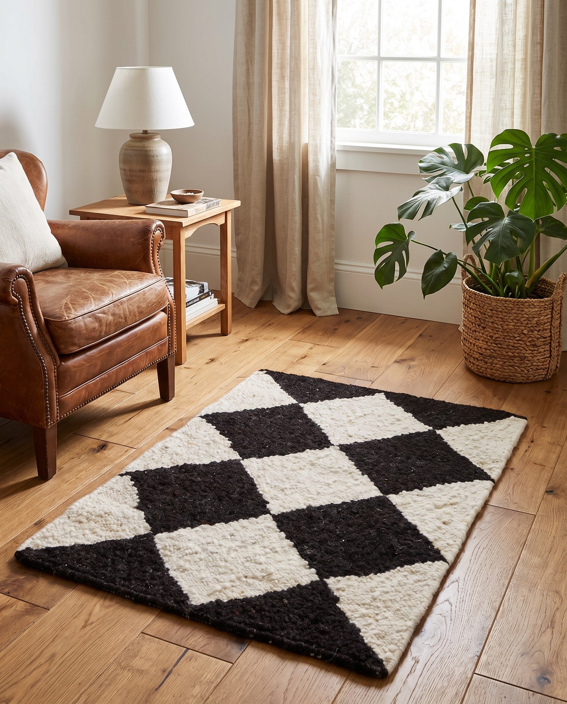 2' 2 x 3' Hand Knotted Moroccan Wool Rug