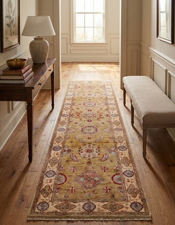 2' 11 x 10' 6 Hand Knotted Ariana Ziegler Runner Rug