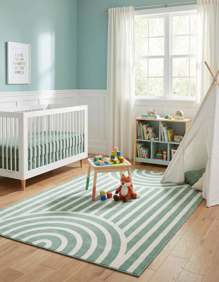 Detail image of 5' 3 x 8' Whimsy Kids Rug