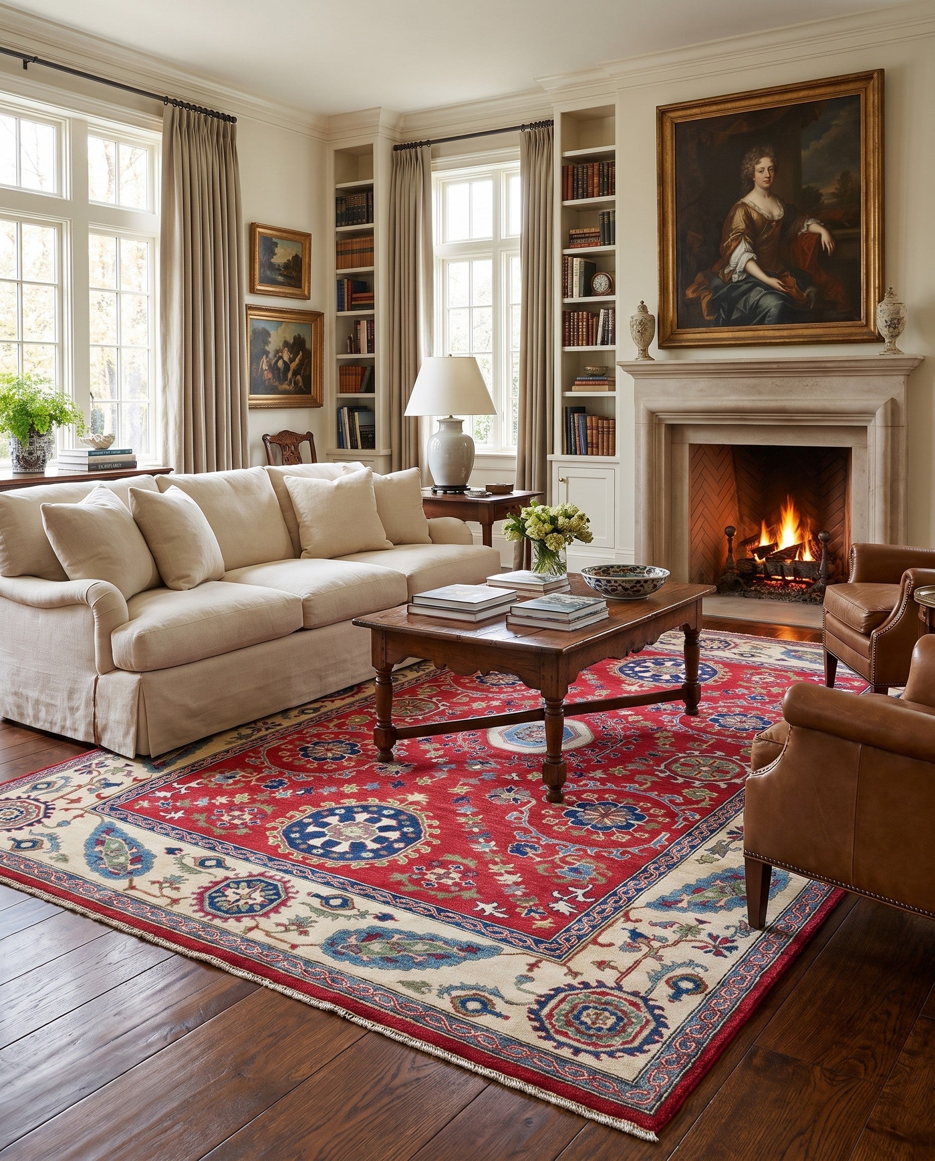 6' 5 x 9' 7 Hand Knotted Kazak Rug