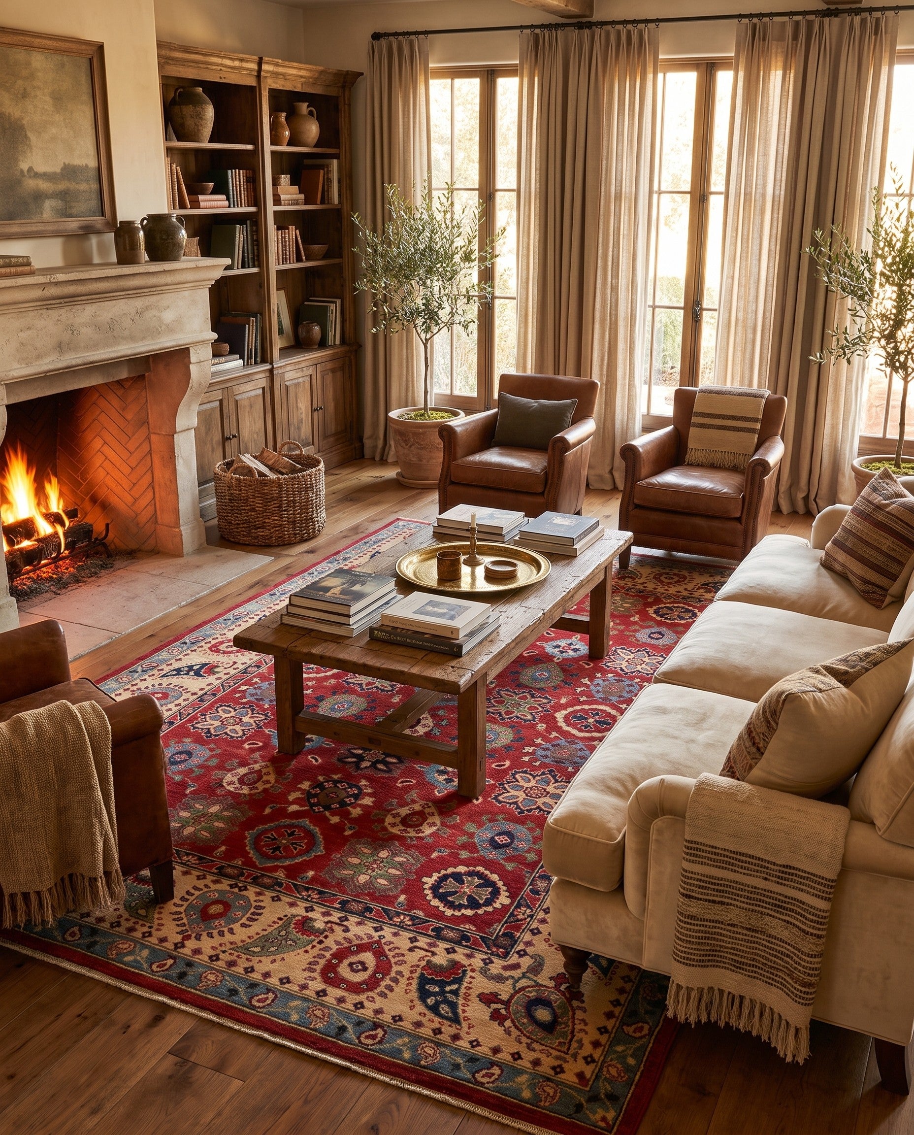 6' 7 x 9' 11 Hand Knotted Kazak Rug
