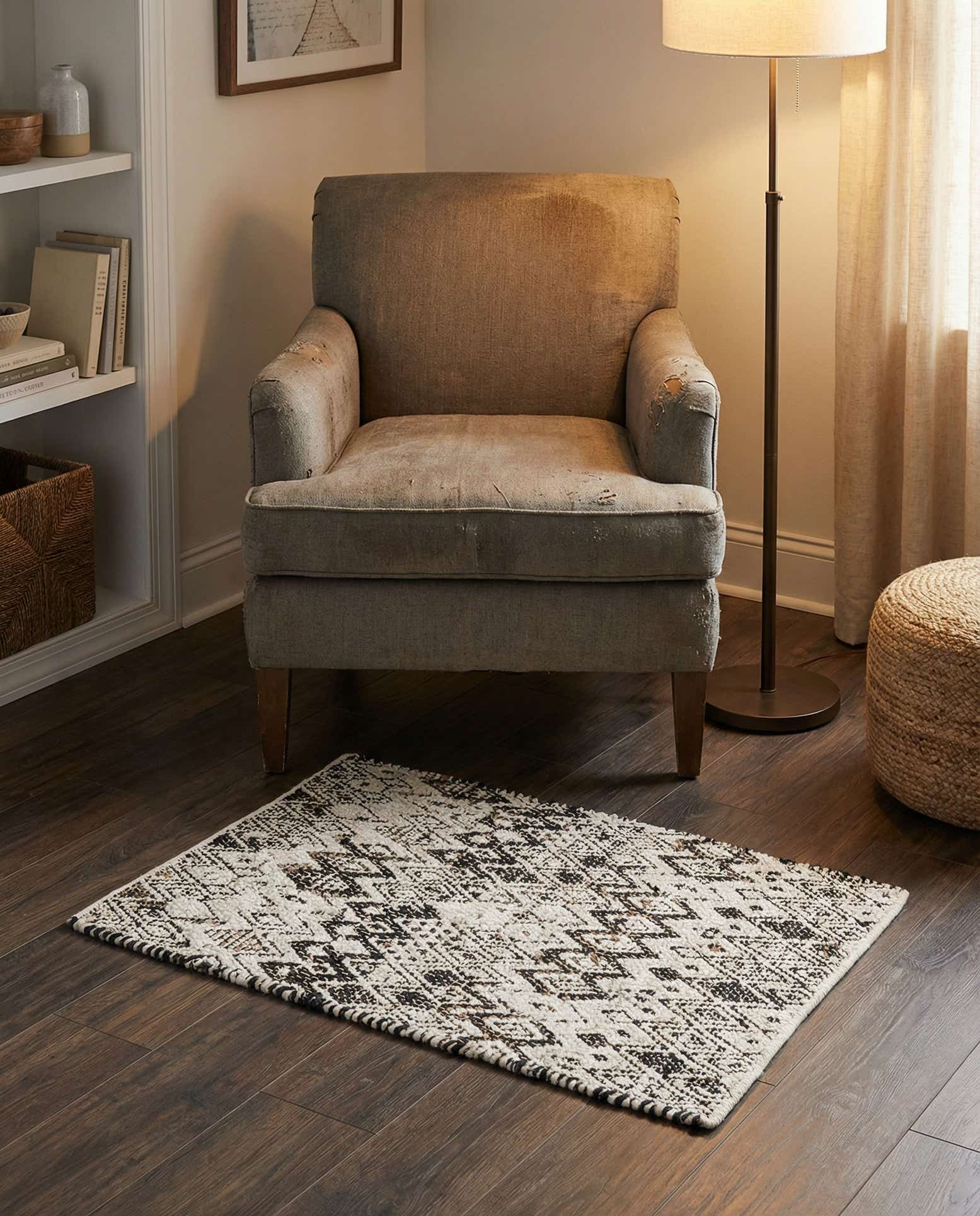 2' 2 x 3' 2 Hand Woven Chindi Braided Jute Rug