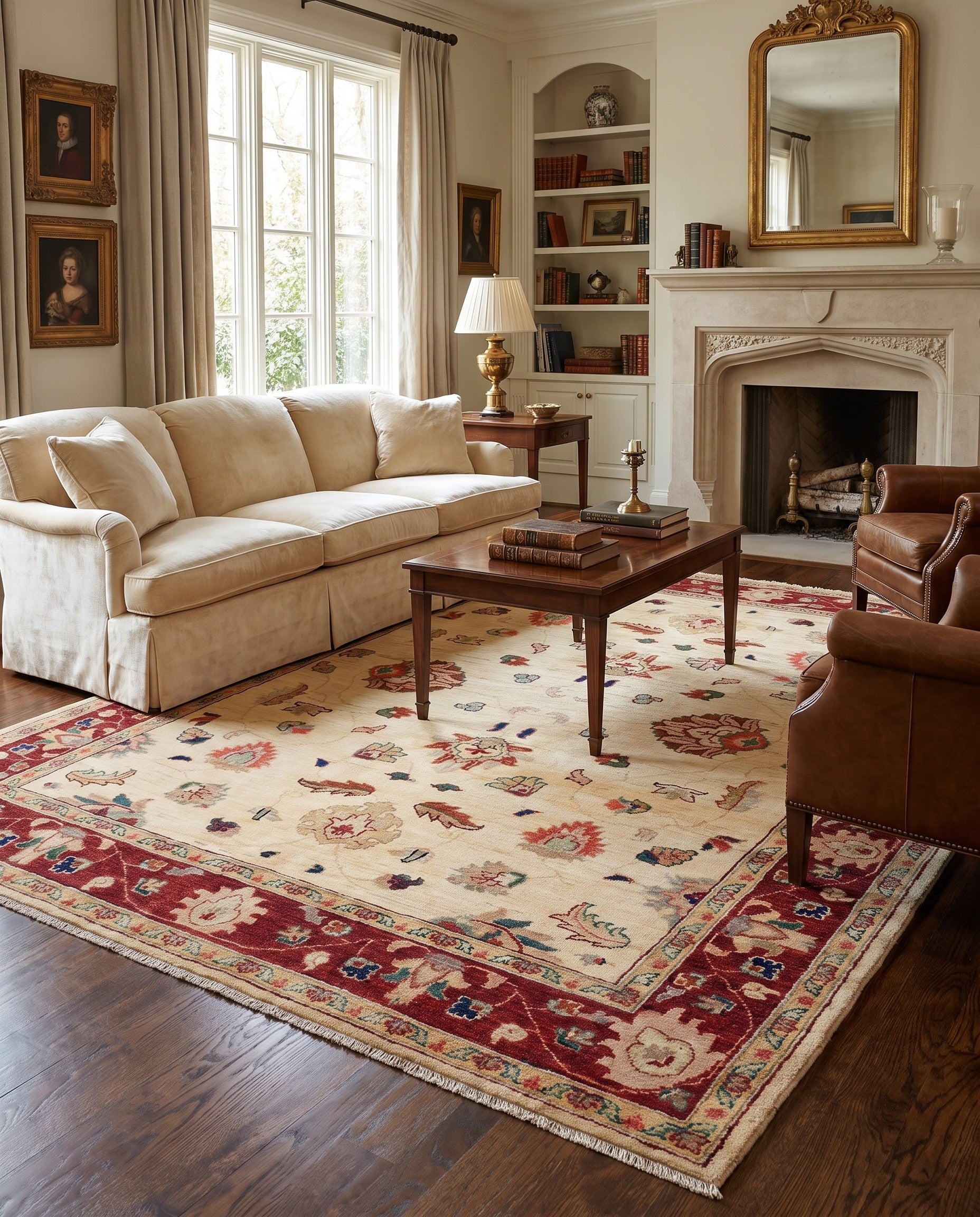 5' x 6' 8 Hand Knotted Ziegler Rug