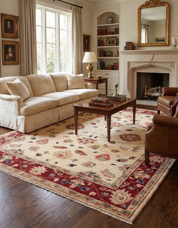 5' x 6' 8 Hand Knotted Ziegler Rug