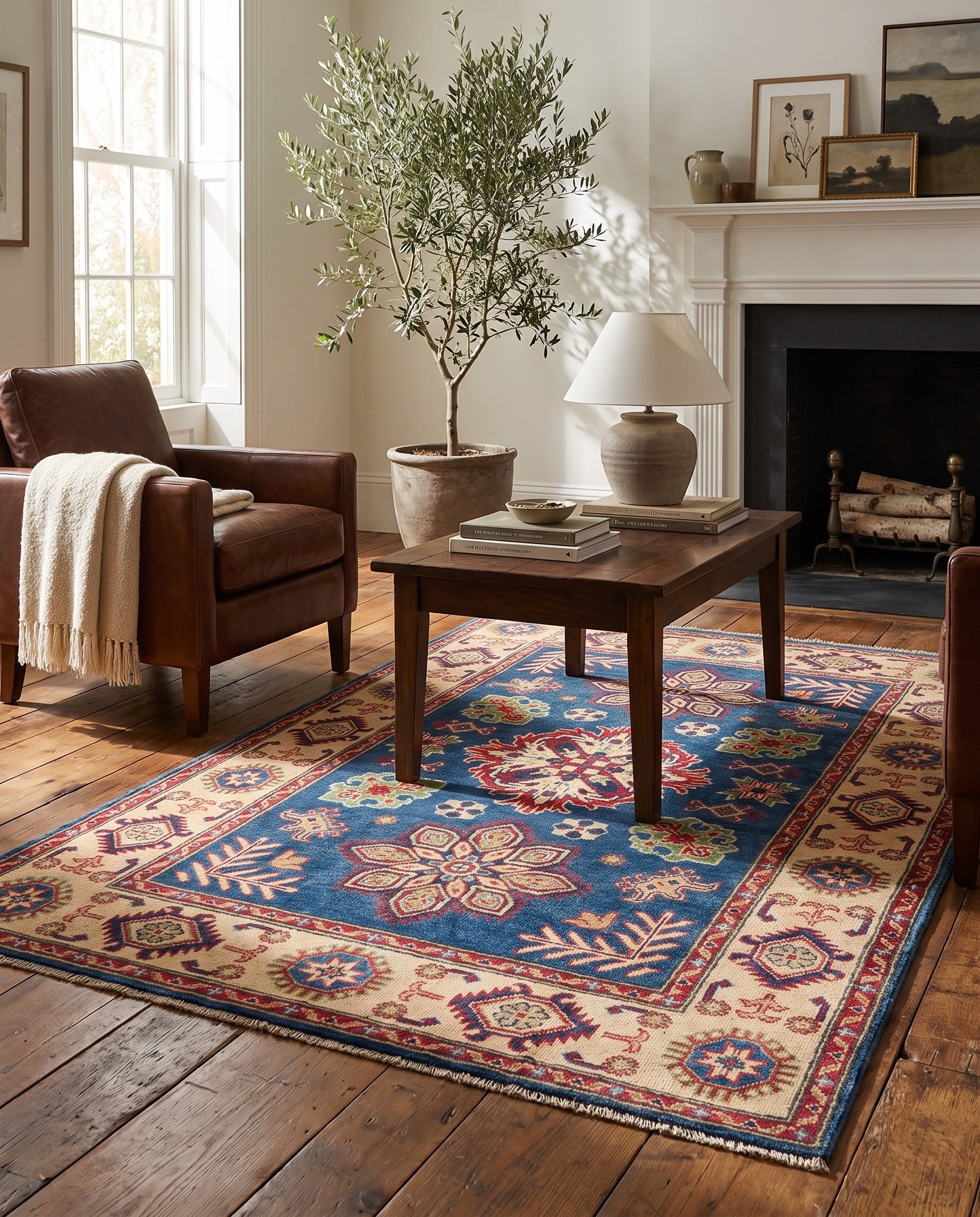 3' 11 x 5' 10 Hand Knotted Kazak Rug