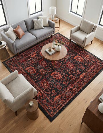 Black Lucerne Square Rug