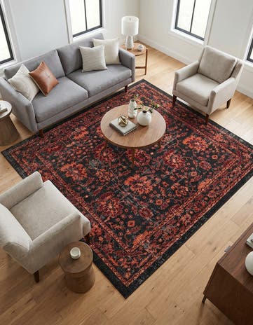Black Lucerne Square Rug