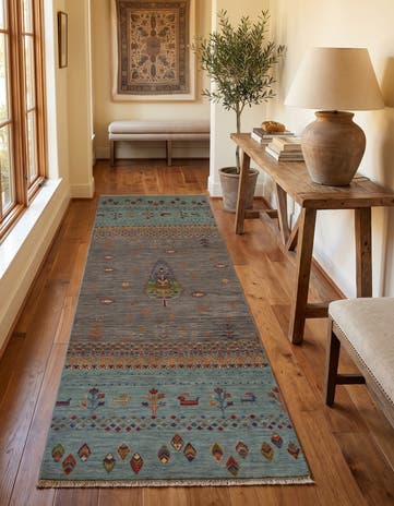 2' 9 x 8' 4 Hand Knotted Kazak Runner Rug