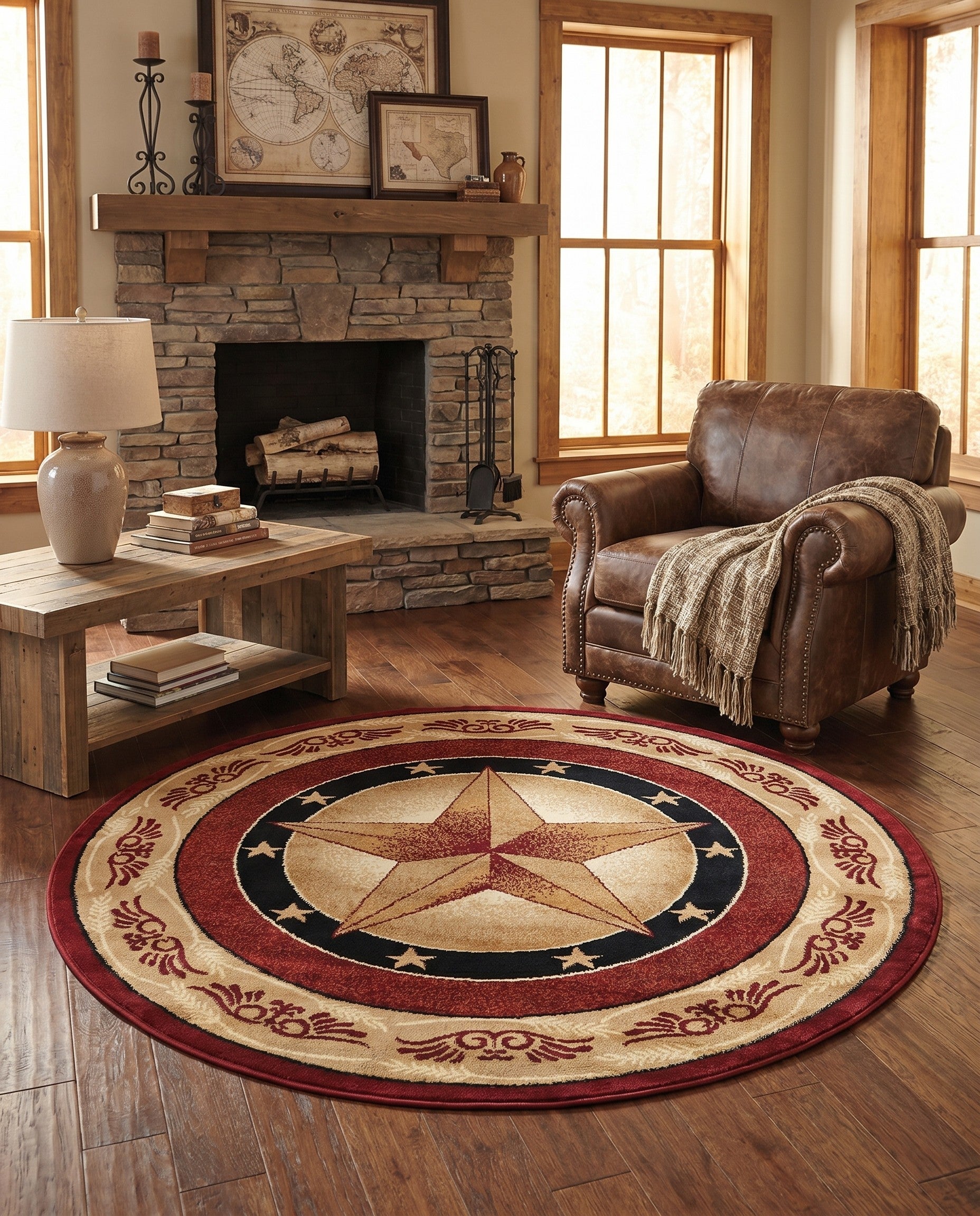 5' 3 x 5' 3 Pioneer Round Rug