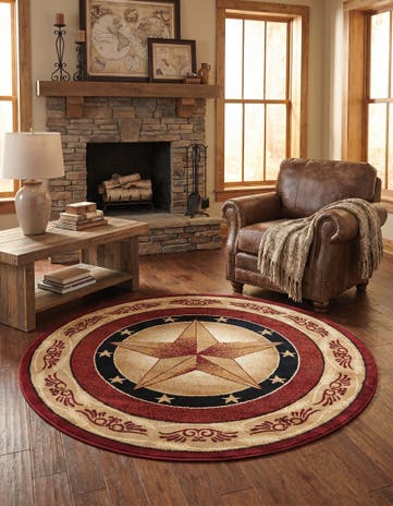 5' 3 x 5' 3 Pioneer Round Rug