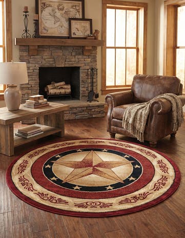 5' 3 x 5' 3 Pioneer Round Rug