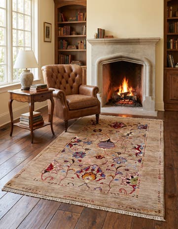 3' 4 x 5' 3 Hand Knotted Ariana Ziegler Rug