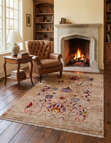3' 4 x 5' 3 Hand Knotted Ariana Ziegler Rug