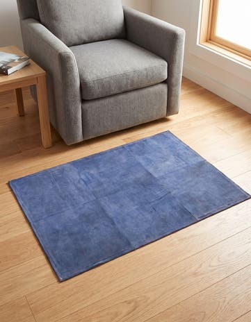 2' x 3' Cowhide Leather Rug