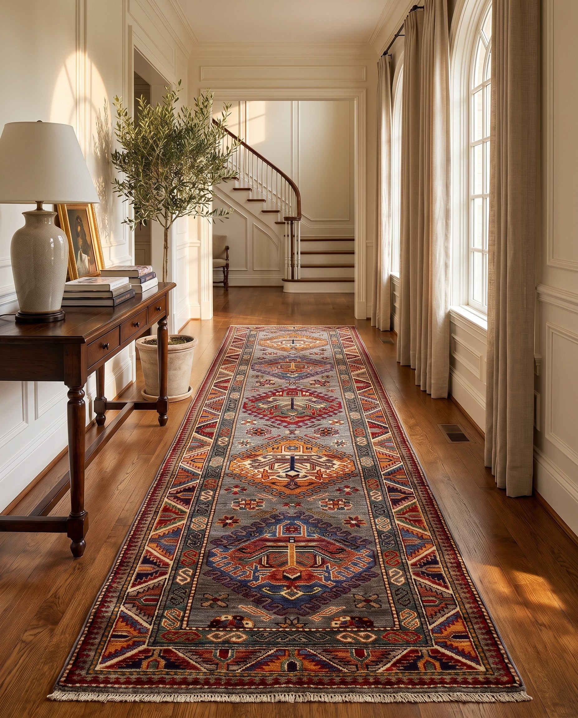 2' 8 x 9' 5 Hand Knotted Kazak Runner Rug
