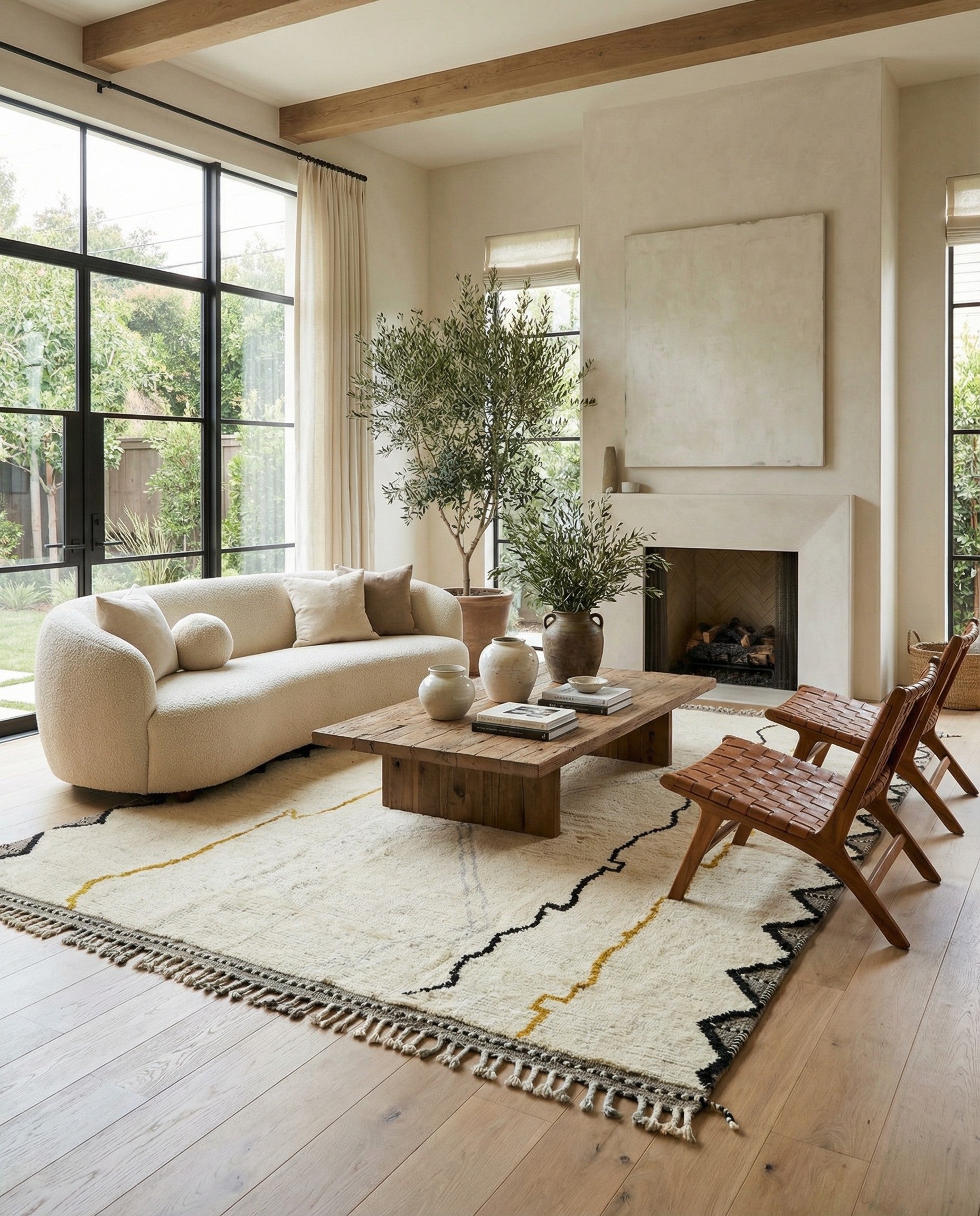 8' 7 x 11' 11 Hand Knotted Moroccan Wool Rug