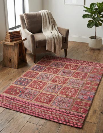 3' 4 x 4' 9 Hand Knotted Ultra Vintage Persian Wool Rug