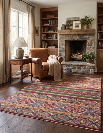 5' x 6' 8 Hand Knotted Kazak Rug