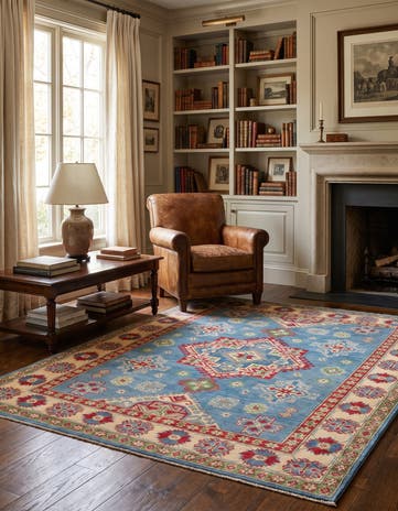5' x 6' 6 Hand Knotted Kazak Rug