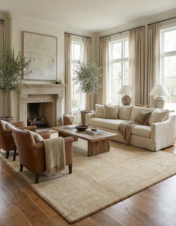 8' 4 x 10' 11 Hand Knotted Oushak Wool Rug