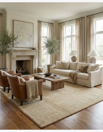 8' 4 x 10' 11 Hand Knotted Oushak Wool Rug