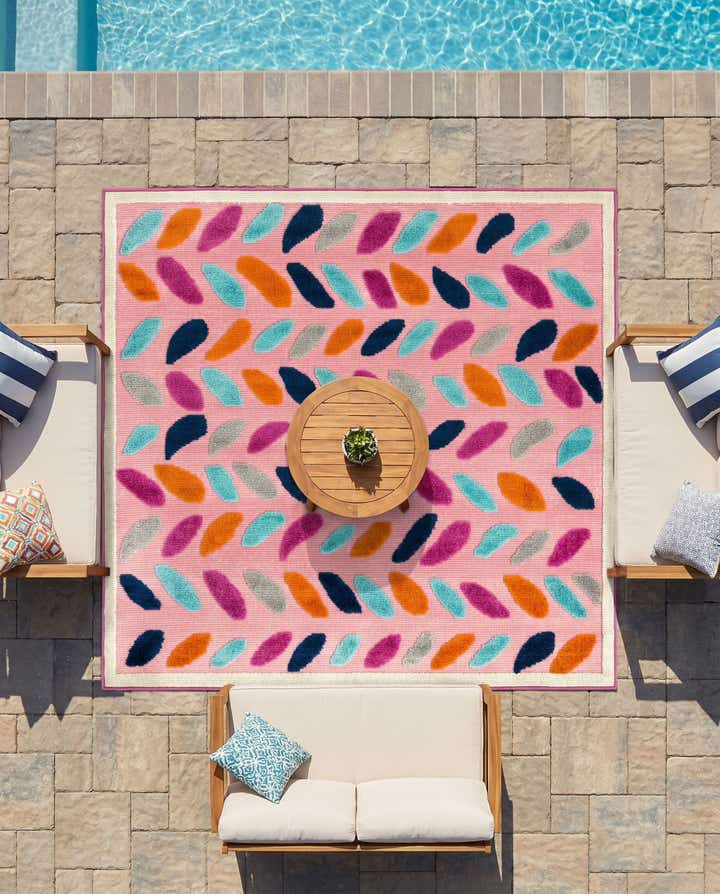 5' 3 x 5' 3 Easy-Clean Aruba Indoor / Outdoor Square Rug