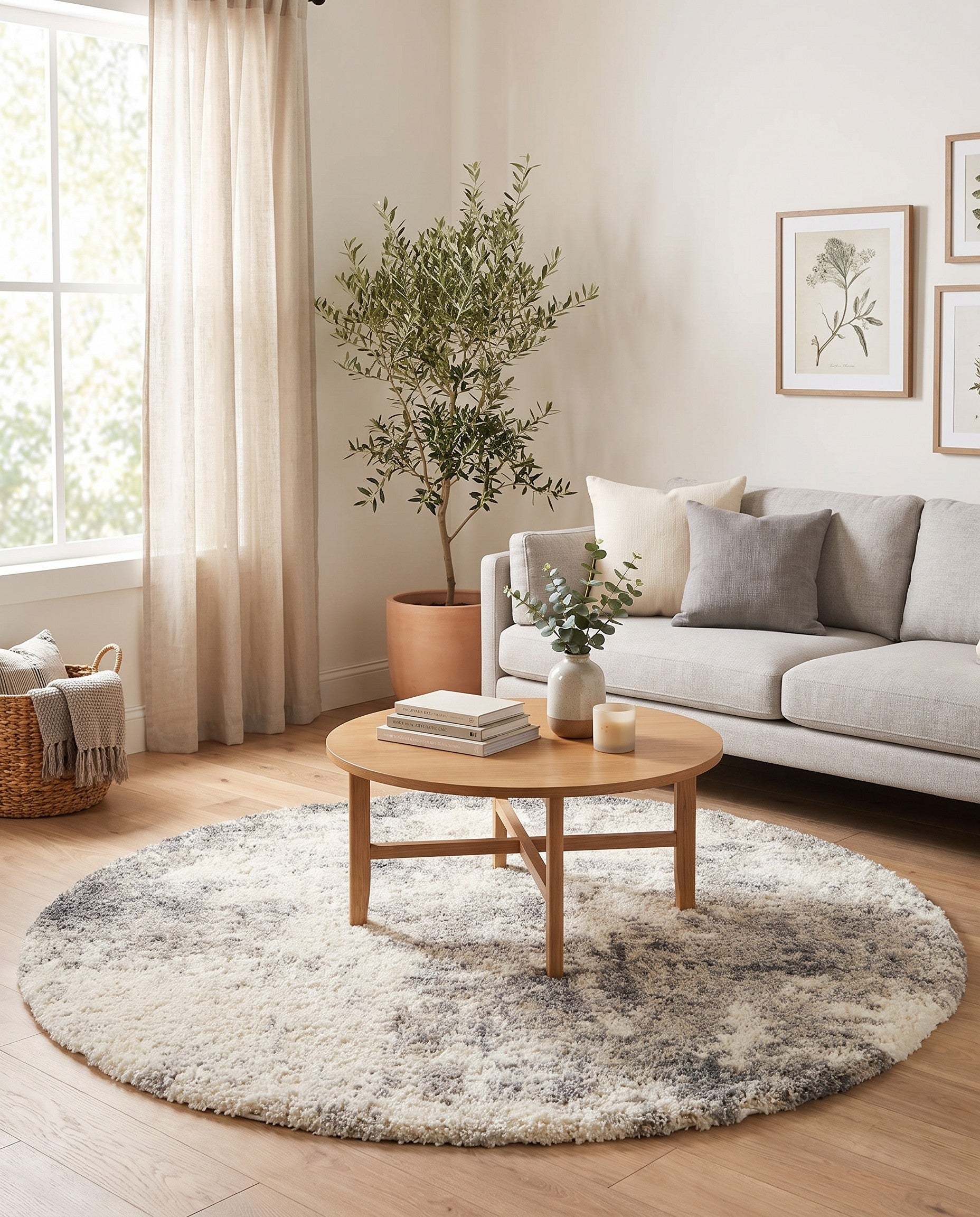 6' x 6' Soft Touch Shag Round Rug