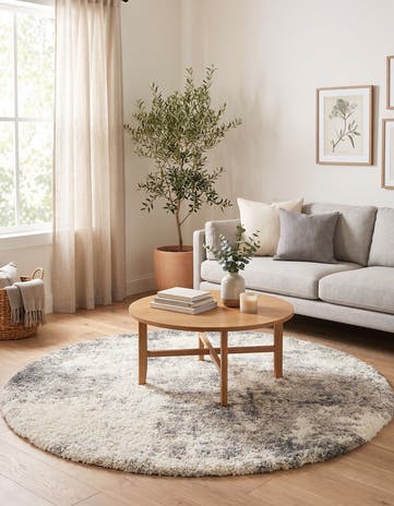 6' x 6' Soft Touch Shag Round Rug