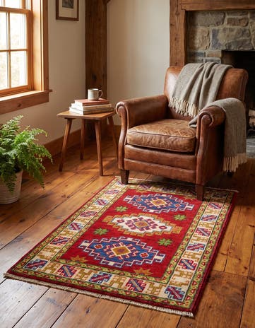 1' 11 x 2' 11 Hand Knotted Kazak Rug