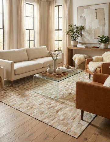 5' 3 x 7' 5 Cowhide Rug