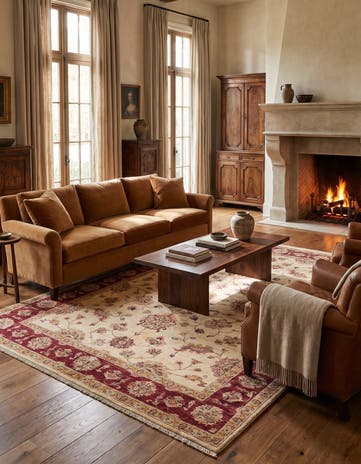 5' 9 x 8' 2 Hand Knotted Ziegler Rug