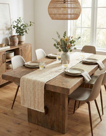1' 2 x 10' Handmade Braided Jute Table Runner Rug