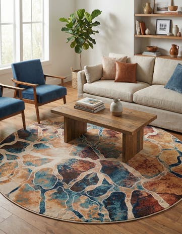 6' x 6' Gossamer Round Rug