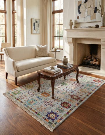 4' x 6' 2 Hand Knotted Ariana Ziegler Rug