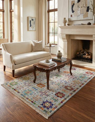 4' x 6' 2 Hand Knotted Ariana Ziegler Rug