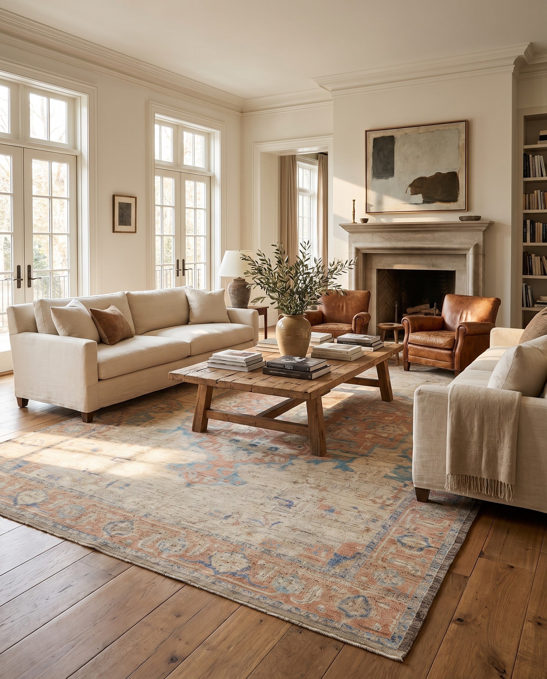 10' 6 x 14' 4 Hand Knotted Oushak Wool Rug