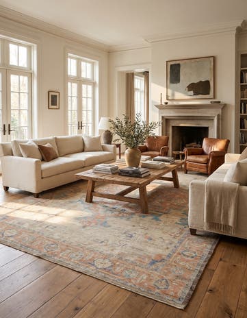 10' 6 x 14' 4 Hand Knotted Oushak Wool Rug