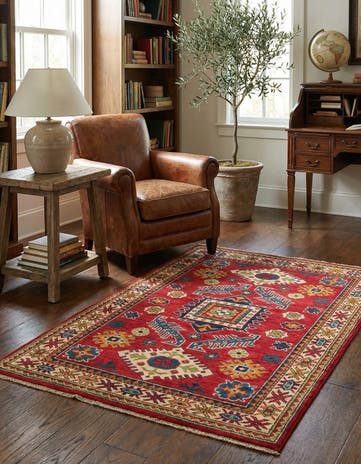 3' 4 x 5' Hand Knotted Kazak Rug